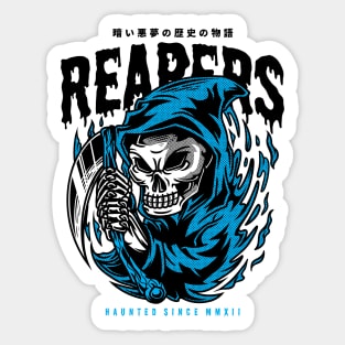 Reapers Haunted Since: A Retro and Macabre T-Shirt for Bikers and Choppers Sticker